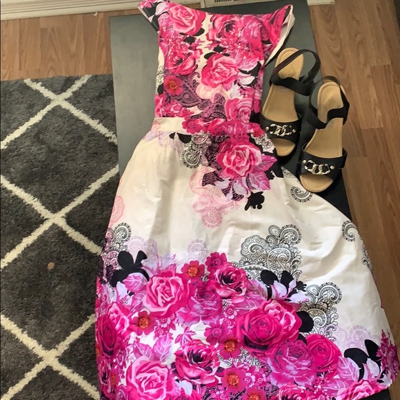 Dresses & Skirts - Vintage dress nwot pink roses xl